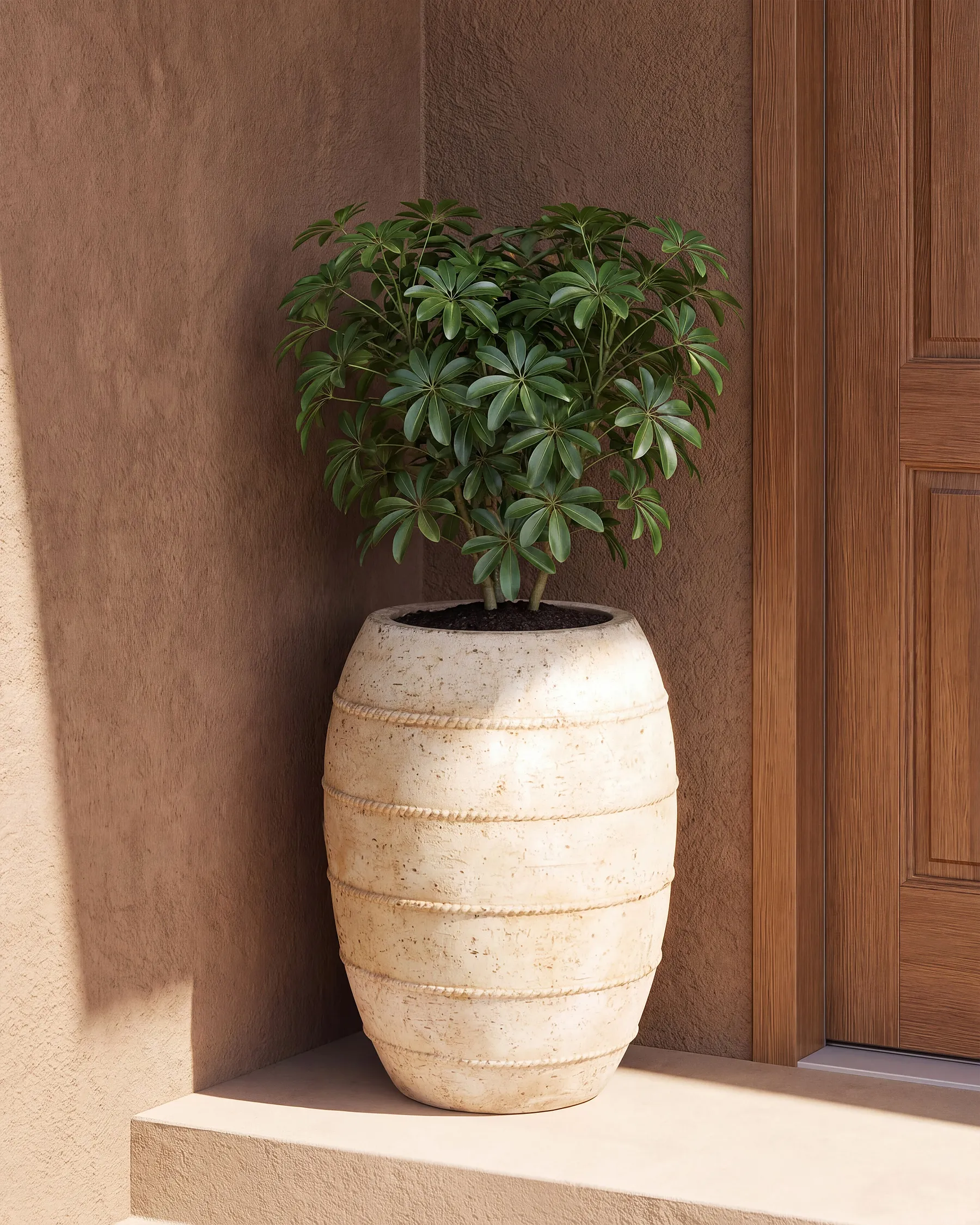 Plant Pot RHEINTAL 40 cm Beige_1161945