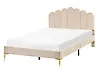 Sänky sametti SAUVIAN 120 x 200 cm Beige