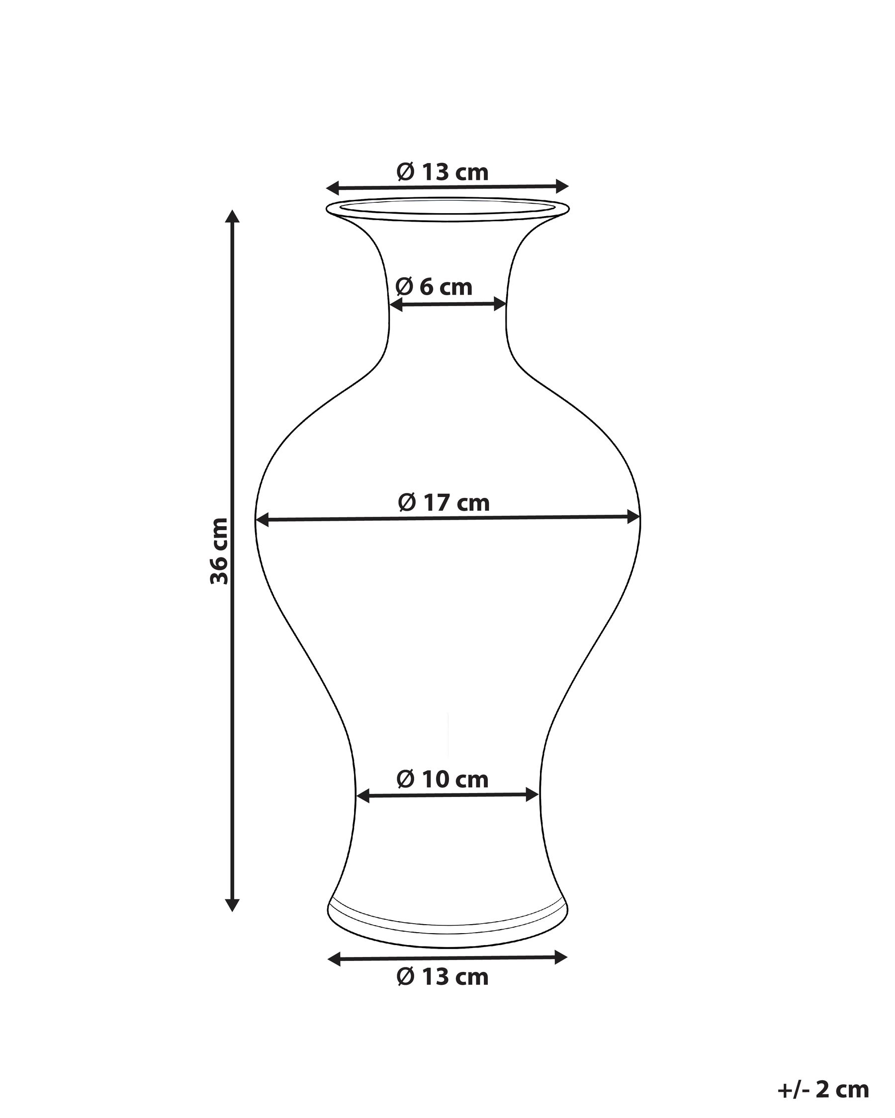 Kukkamaljakko BERGA 36 cm Posliini Valkoinen/sininen_1052795