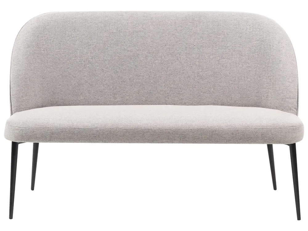 Dining Bench 2 Seater OSBY Fabric Light Grey