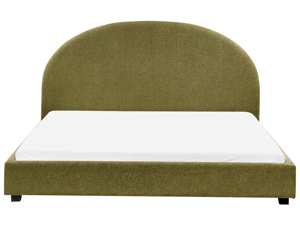 Bed Boucle VAUCLUSE 180 x 200 cm (EU Super King) Olive Green_977261
