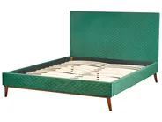 Bed Velvet BAYONNE 160 x 200 cm (EU King Size) Dark Green_744032