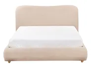 Ottoman Bed BLAGNAC Boucle Beige 140 x 200 cm (EU Double)_1009279