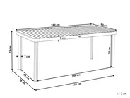 Garden Dining Table RONCELLO 180 cm 90 cm Acacia Wood Brown_1156015
