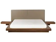 Bed Boucle ZEN 160 x 200 cm (EU King Size) Brown Ash Wood_1079962
