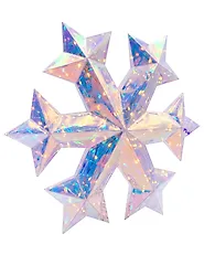 Seinäkoristesetti 3 kpl LED-valo MULTIA 25 cm Lumihiutale Monivärinen_1186410