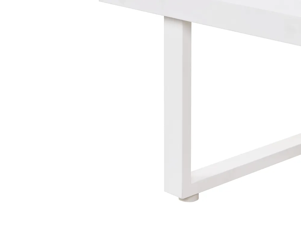 Garden Lounge Set with Table 5 Seater SERLA Metal White_930788