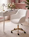 Desk Chair ARDELLE Boucle White