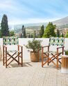 Set of 2 Garden Chairs CINE Acacia Wood Multicolour