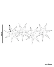 Set of 4 Hanging Decorations LED TRISUL 60 cm Star Multicolour_947769