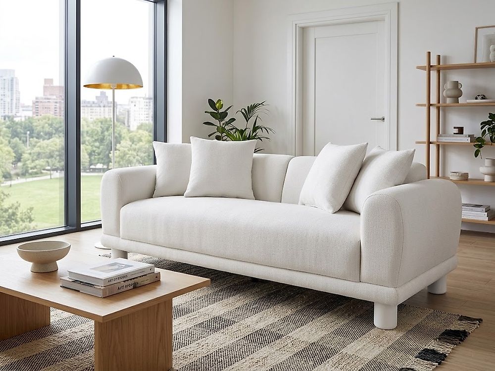 Sofa 3 Seater PORI Fabric Off-White
