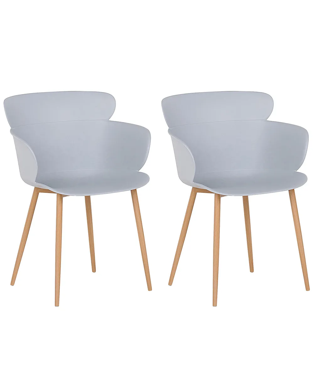 Set of 2 Dining Chairs SUMKLEY Light Grey_783757