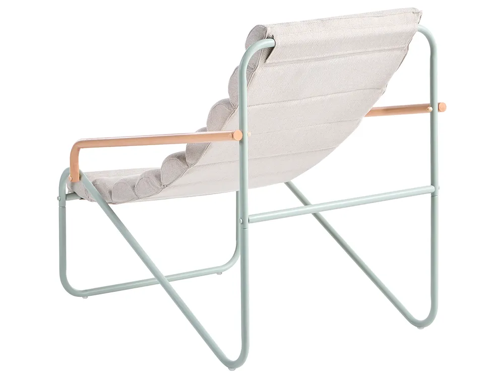 Garden Lounge Set with Table 2 Seater PASTO Metal Mint Green_1057505