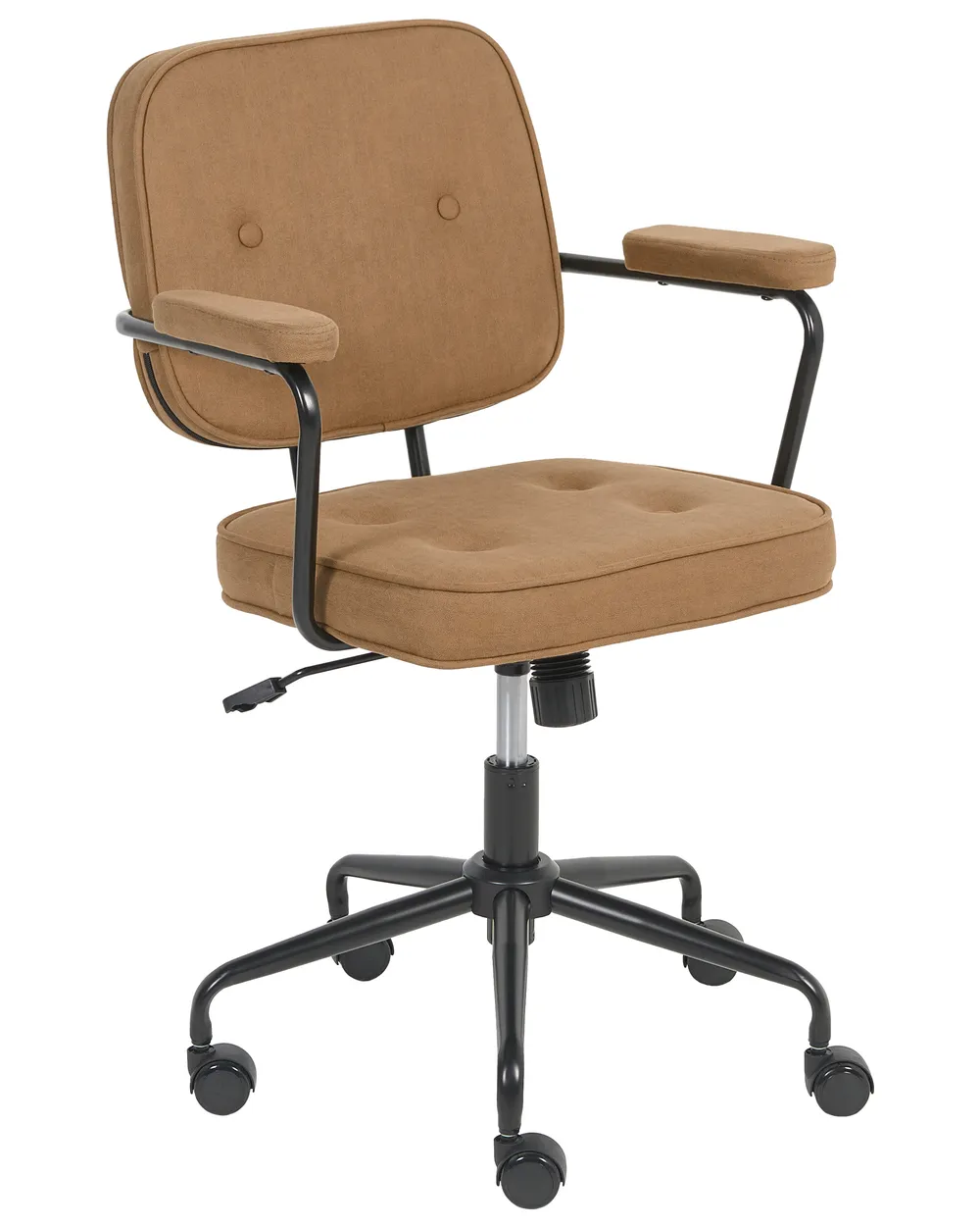 Desk Chair Swivel PAWNEE Fabric Light Brown