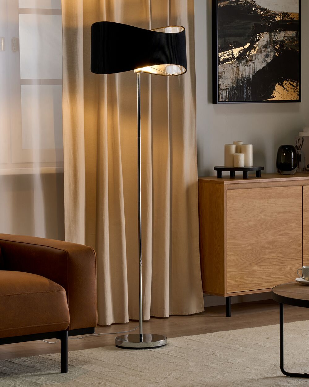 Gulvlampe CALVILLO Metall Sølv