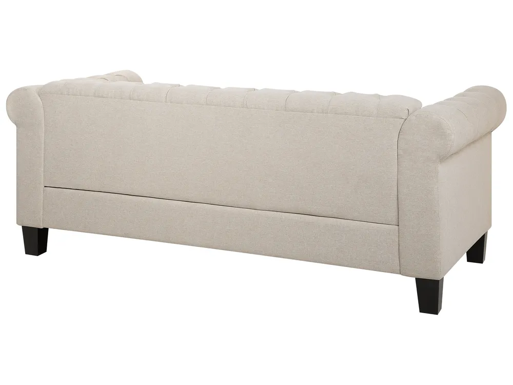Sofa 3 Seater CHESTERFIELD Fabric Beige_732087