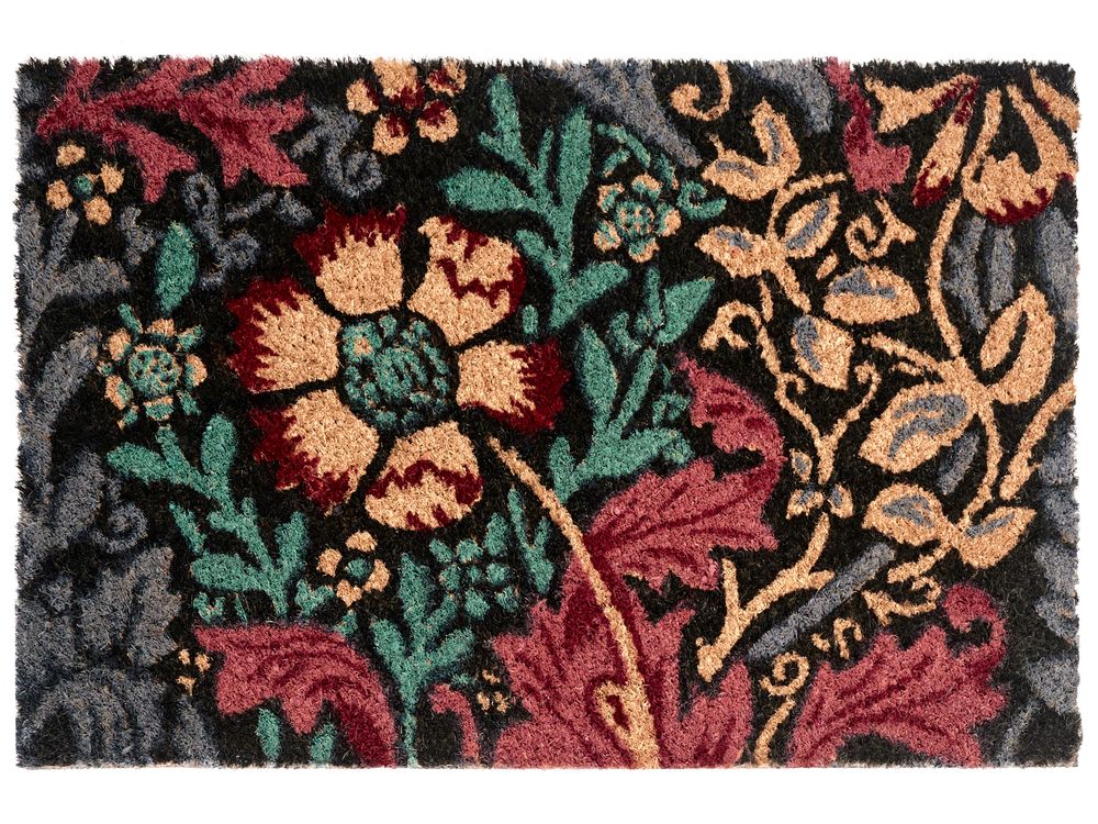 Dørmatte ILLIAMNA Flerfarget 50 x 80 cm Blomst Kokosfiber