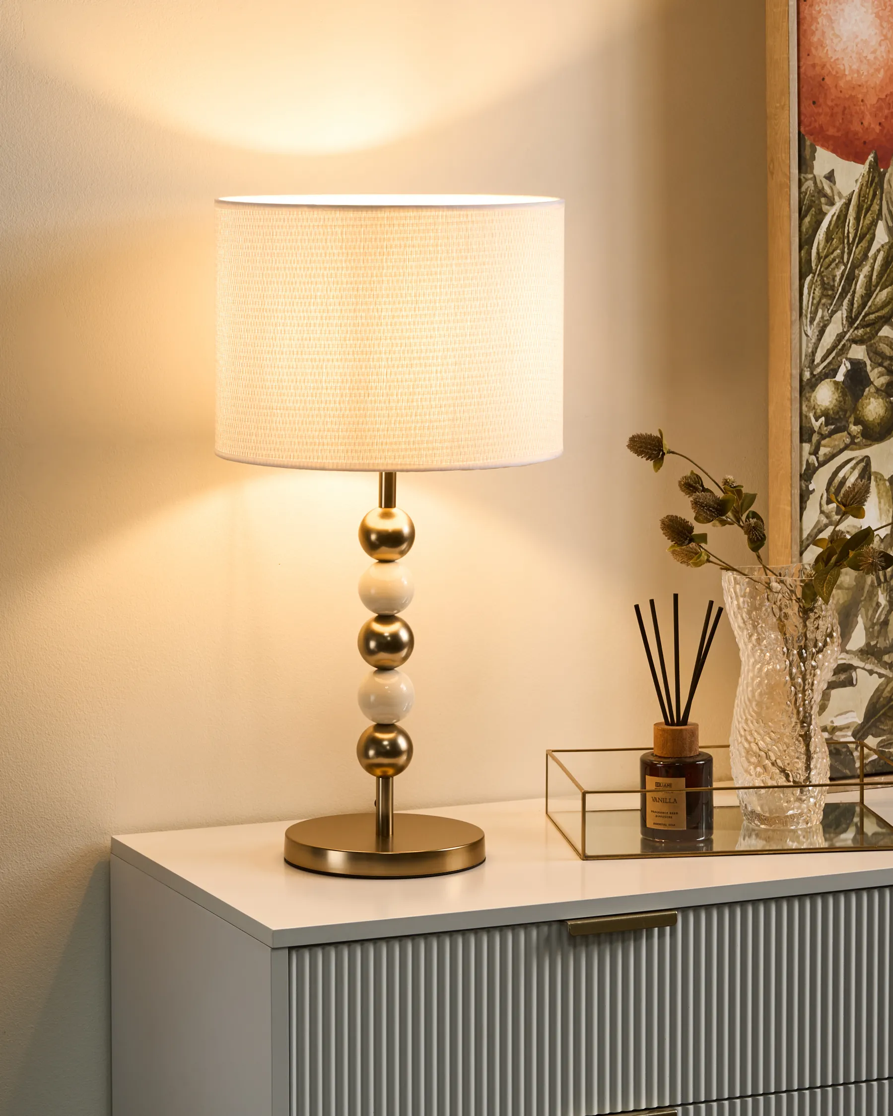 Table Lamp LOKY Metal Brass/Beige_1024659