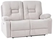 Soffgrupp med elektrisk reclinerfunktion 6-sits BERGEN med USB-port Sammet Ljusbeige_1064824