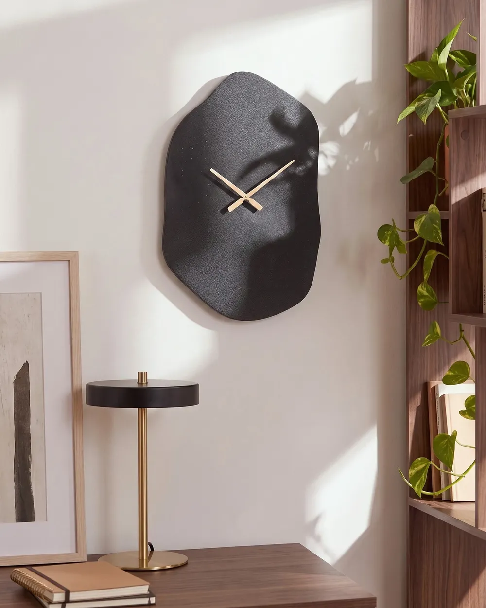 Wall Clock GANGES 50 cm Metal Black