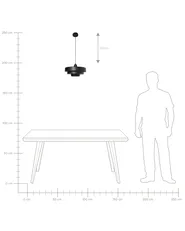 Pendellampa KOLGA Metall Svart_987822