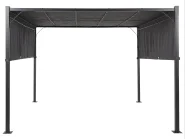 Paviljonki LED-valo PARGA 310 cm 310 cm Metalli Tummanharmaa_827714