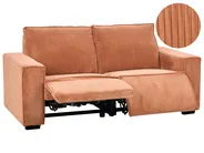 Elektrisk reclinersoffa 2-sits NUKARI Manchester Orange_918672