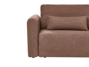 Bäddsoffa 3-sits VAXHOLM med förvaring Bouclé Brun_1026759