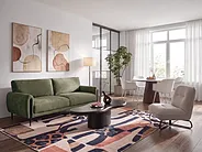 Sofa 3 Seater SKARO Chenille Green_1156680