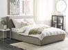 Ottoman Bed MOISSAC Fabric Light Grey 160 x 200 cm (EU King Size)