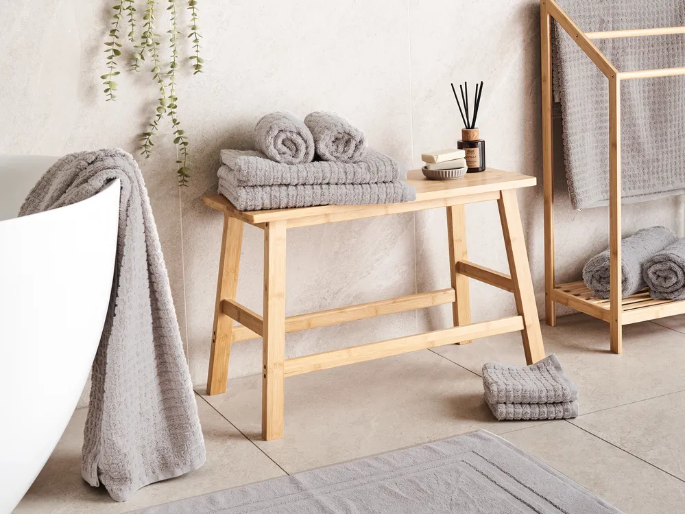 Set of 11 Towels ATAI Cotton Light Grey