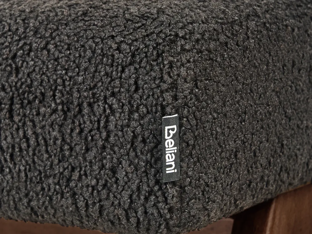 Upholstered Bench TAMRE Boucle Black/ Dark Brown_985190