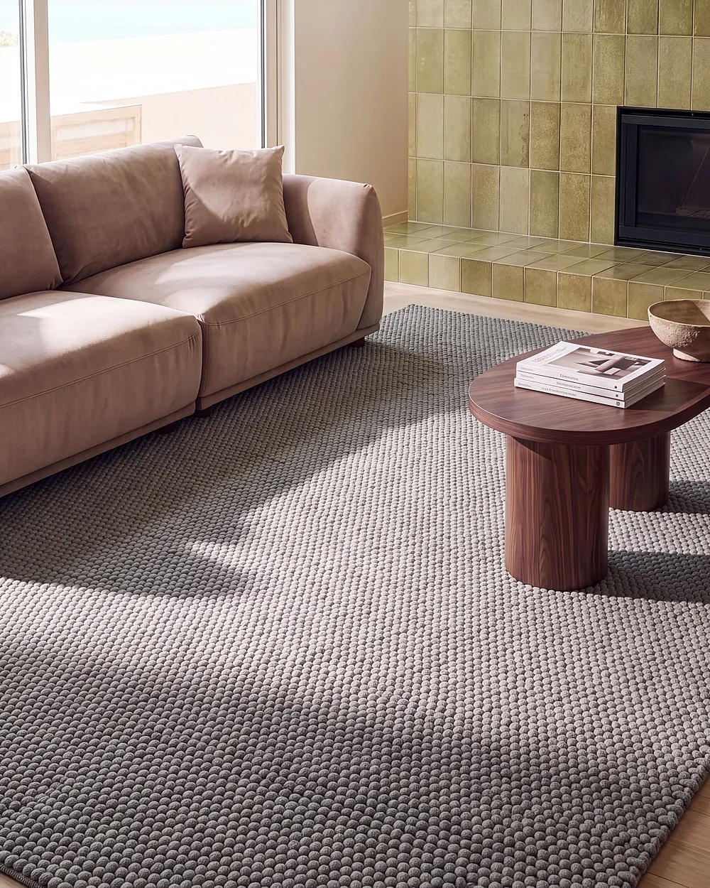 Rug KORDEA Grey 200 x 300 cm Wool_1144582