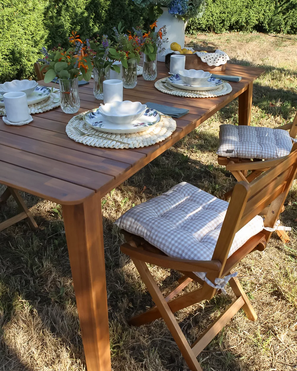 Garden Dining Table FORNELLI 180 cm 90 cm Acacia Wood Brown_933248