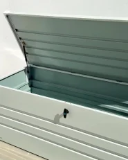 Storage Box CEBROSA 165 cm 70 cm Metal Light Grey_1172143