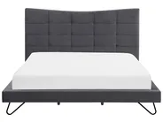 Bed Velvet LANNION 180 x 200 cm (EU Super King) Dark Grey_771084