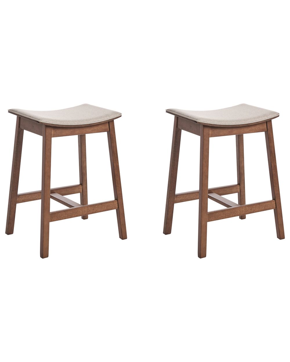 Sett med 2 barstoler DIXON Heltre Mørkebrun/beige