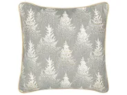 Set of 2 Decorative Cushions BILLBERGIA 45 x 45 cm Cotton Grey Christmas Motif_887610