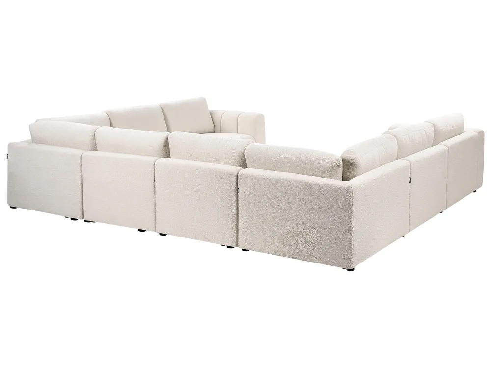 Modulär U-formad soffa 8-sits KIVVIK Bouclé Off-White_1045867