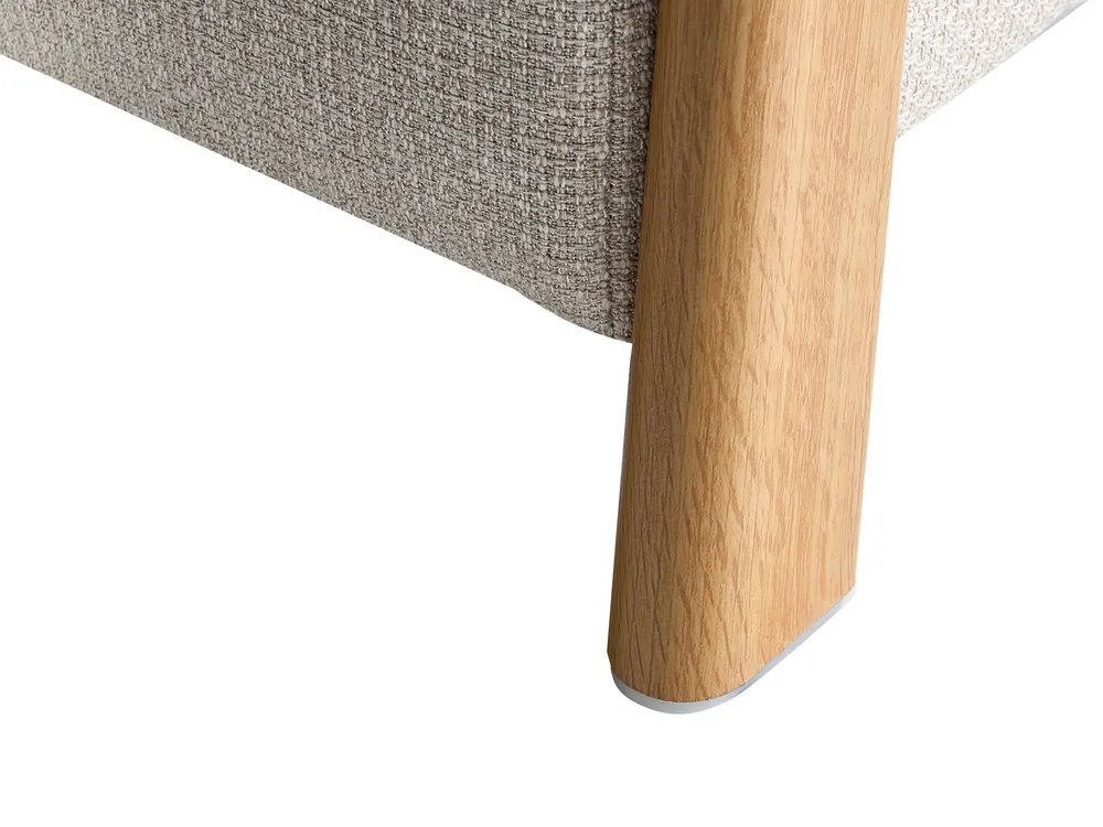 Living Room Set 3 Seater EDLAND with Bench Fabric Light Beige_1040876