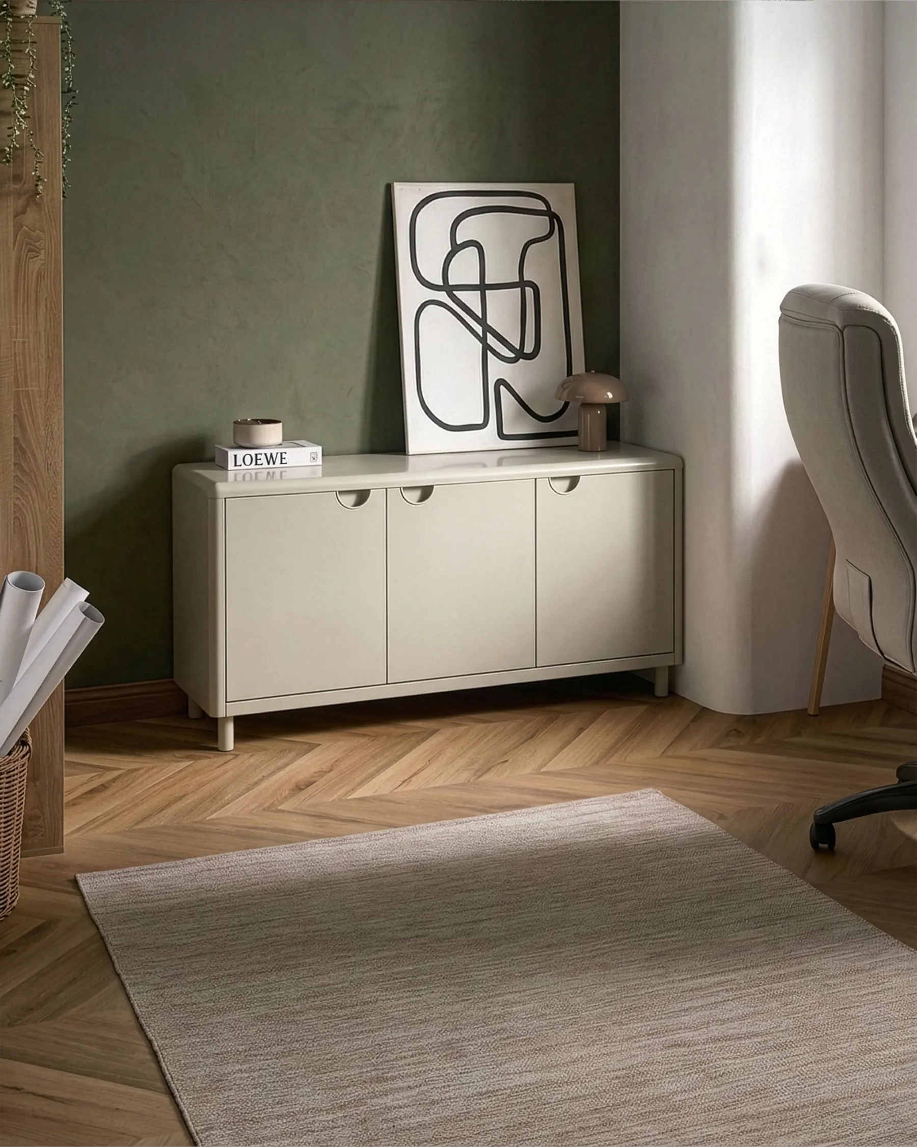 3 Door Sideboard KORVO Light Beige_1060799