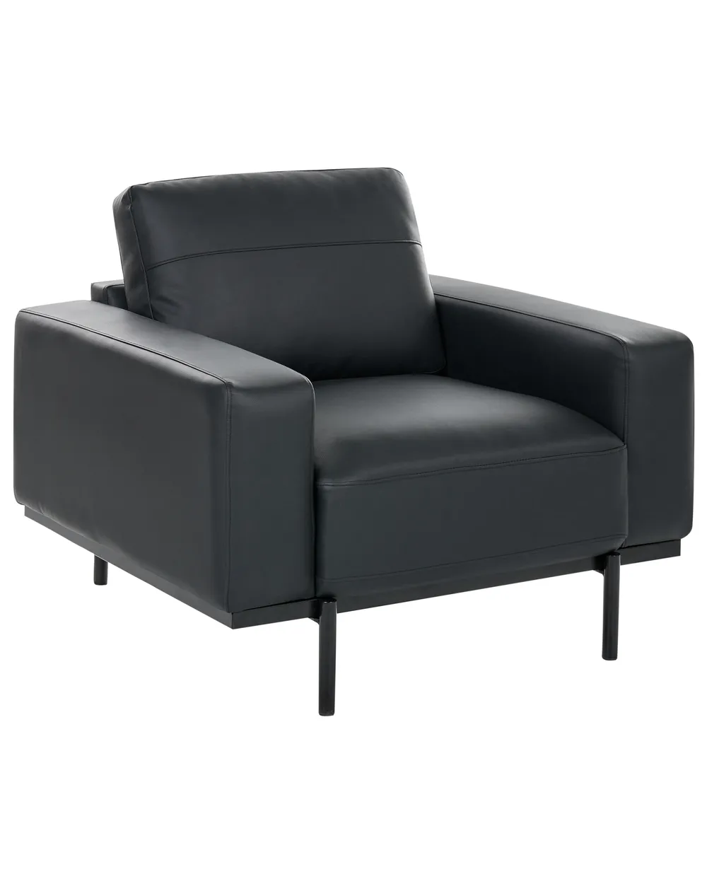 Armchair SOVIK Faux Leather Black