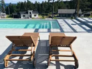 Sun Lounger CESANA Reclining Acacia Wood Light Brown_827631