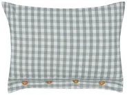 Set of 2 Decorative Cushions TALYA 40 x 60 cm Mint Green Checked_902081