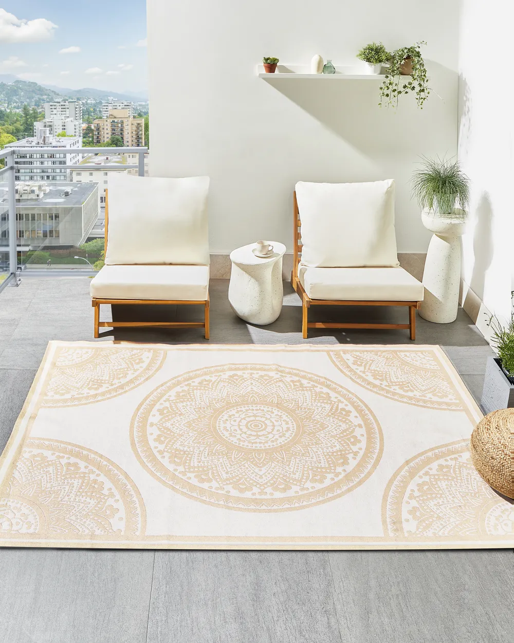 Outdoor Area Rug Beige HUBLI Various Sizes