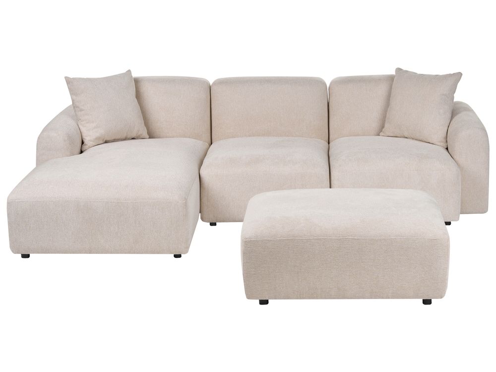 Moduulikulmasohva HEDE rahilla Kangas Vaaleanbeige Oikea