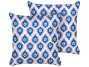 Set of 2 Outdoor Cushions CERIANA Animal Pattern 45 x 45 cm Blue_880890