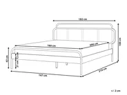 Bed Rattan BOUSSICOURT 160 x 200 cm (EU King Size) Light Brown_1011644