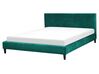 Bed Velvet FITOU 160 x 200 cm (EU King Size) Dark Green