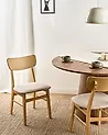 Ruokatuolisetti 2 kpl ANOKA puu Vaaleanruskea/beige